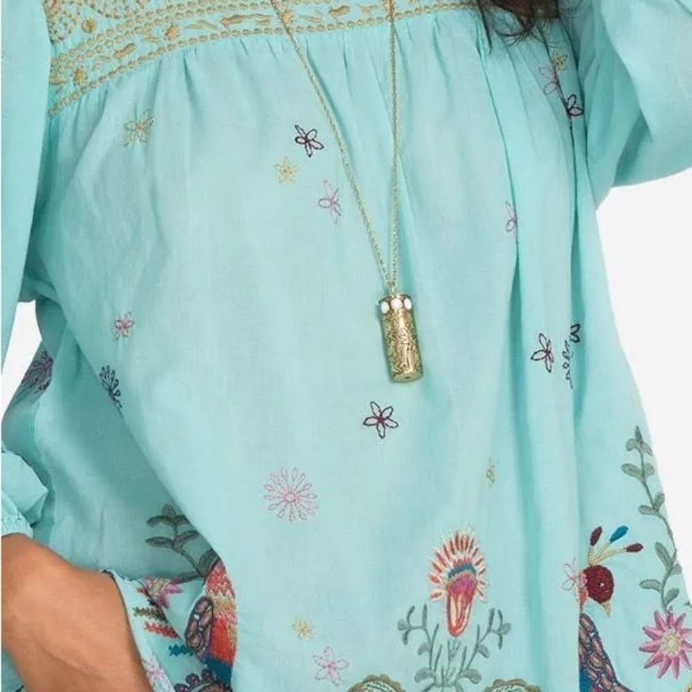 Johnny Was heavily embroidered “Lucy” artesian blouse NWT - Picture 6 of 16